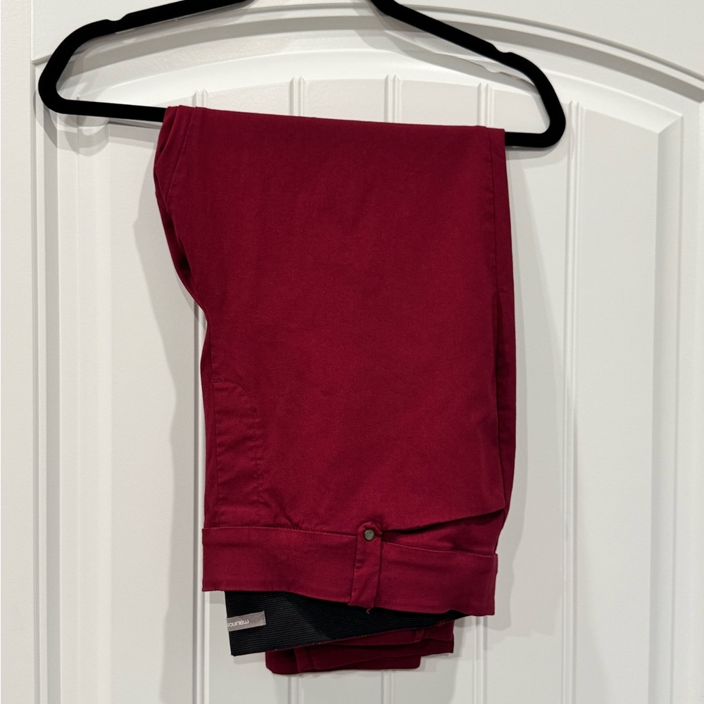 Maurices Dark Red Pull On Dress Pants Women’s XL Stretch Trouser